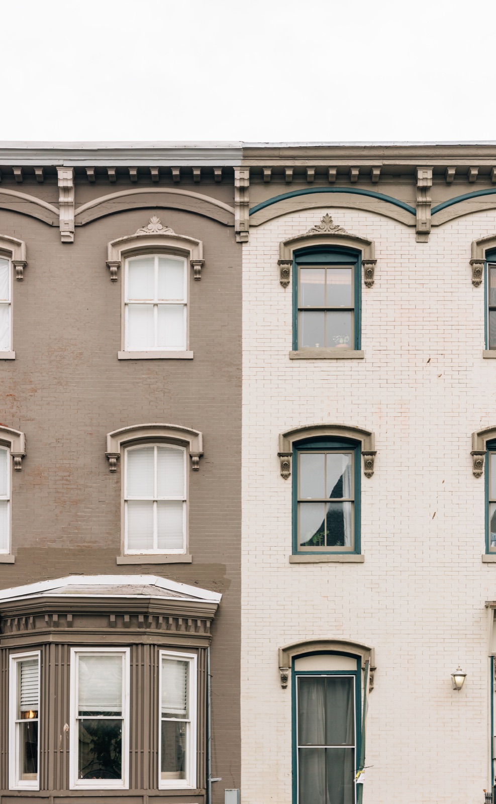 Stone-fronted urban row houses
