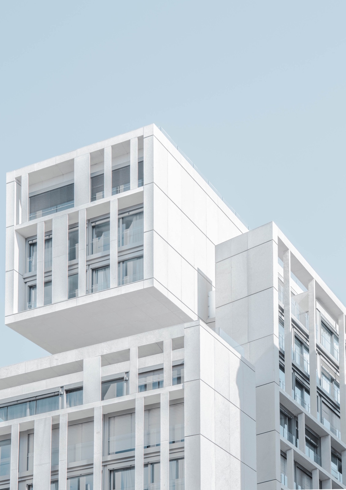 Light modern apartment building
