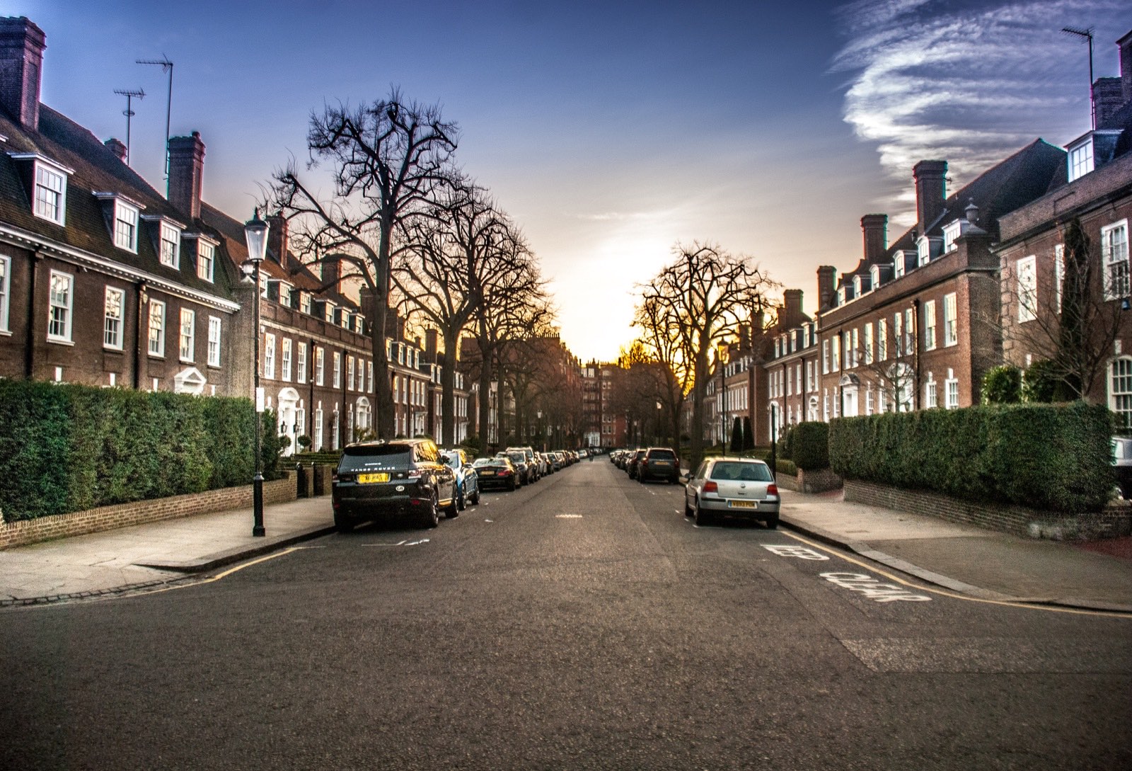Brick terraced row