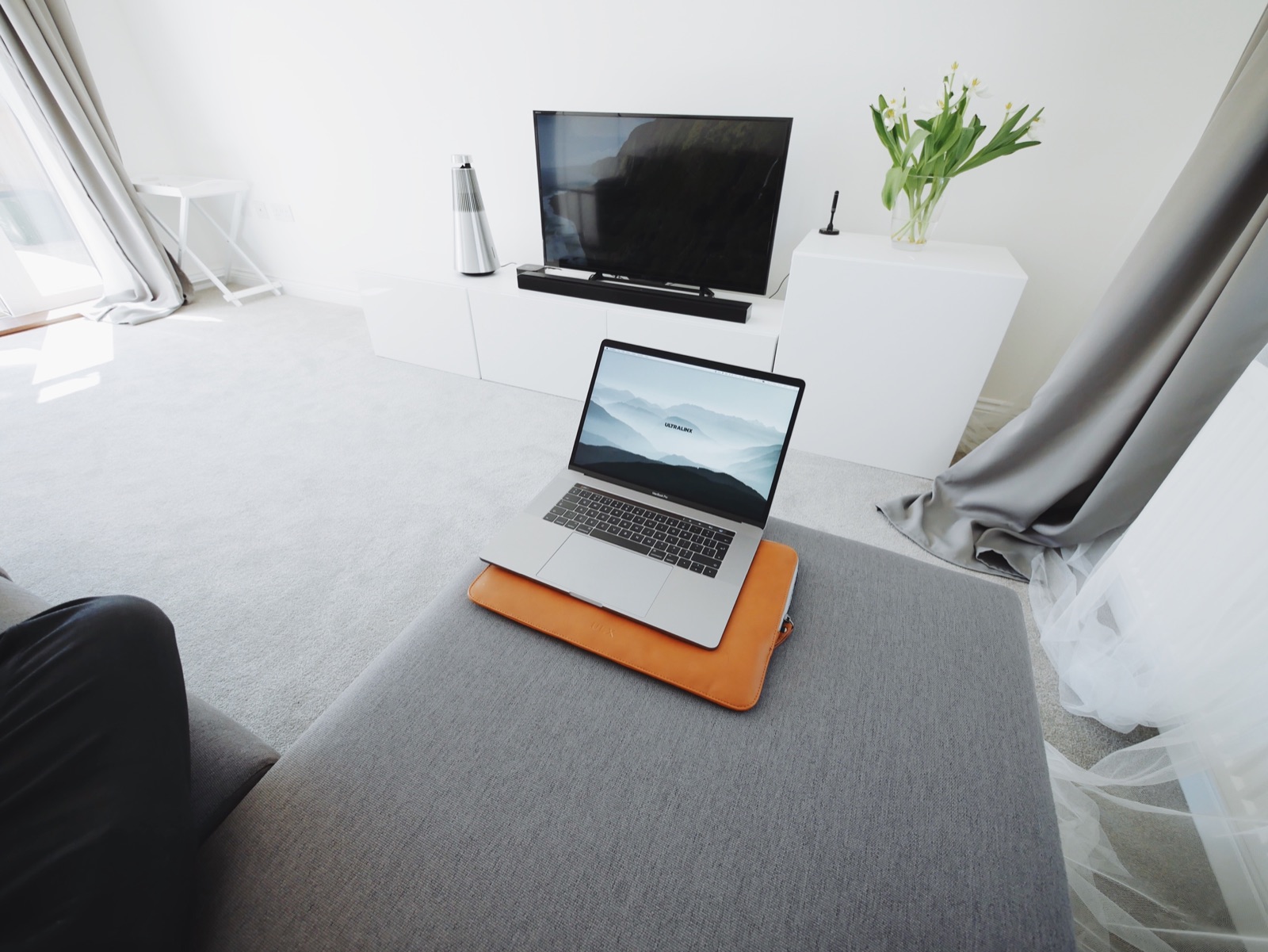 Bright minimalist living room